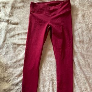High Waisted Burgundy Leggings